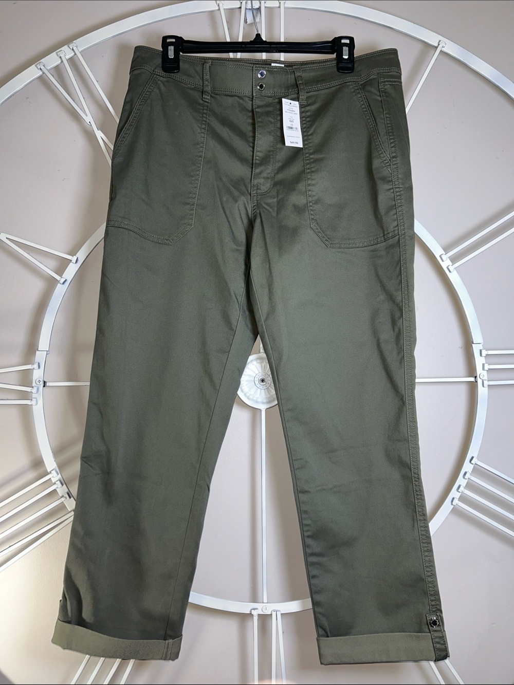 NWT White House Black Market Mid-Rise Utility Crop Pants